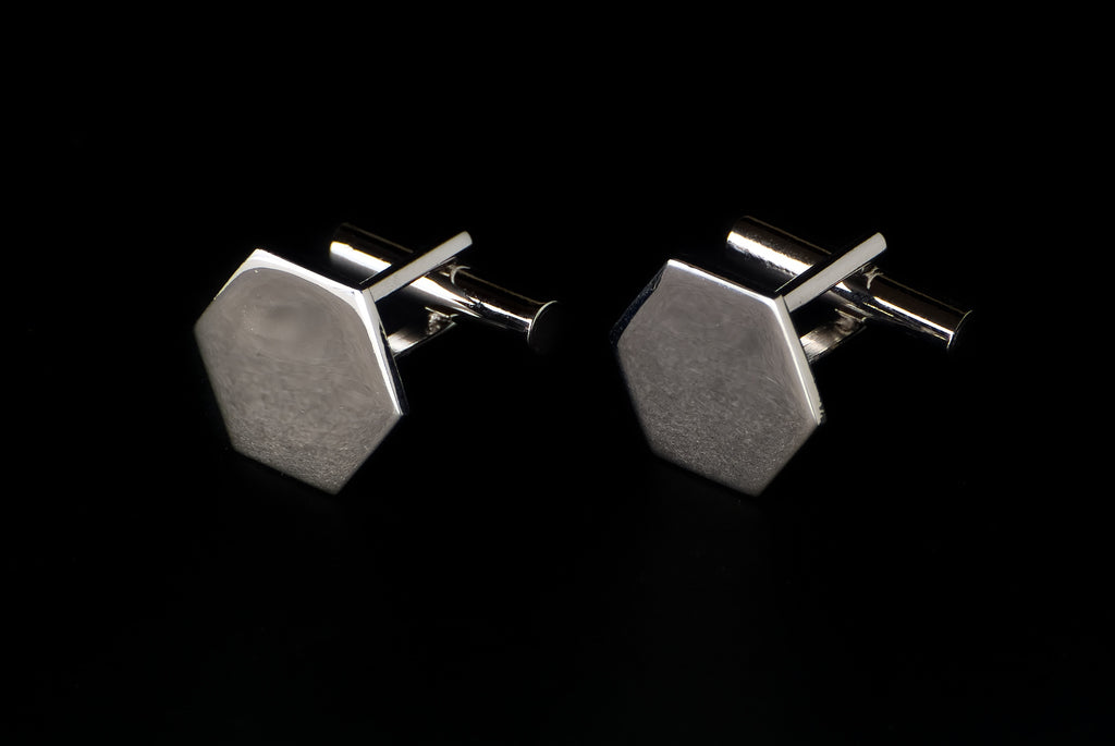 Cufflink Six Square Plain - Bambu Silver Jewellry