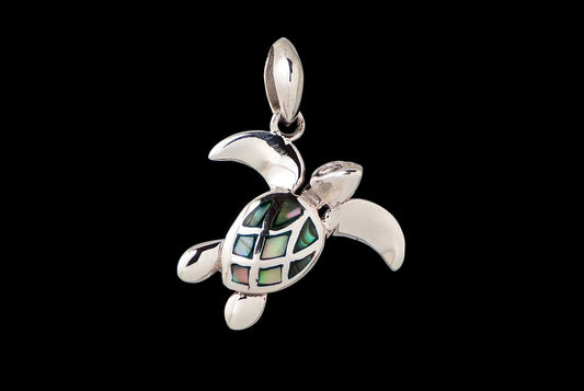 Pendant Turtle With Abalony,Shell Plain Small 1.5cm