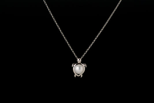 Necklace Pearl Turtle Katy - Bambu Silver Jewellry
