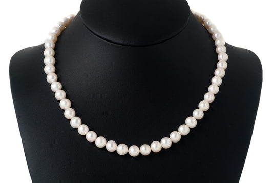 Necklace Pearl Round 8-9mm X 40-45cm