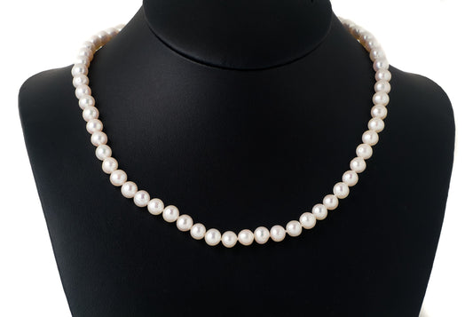 Necklace Pearl Round 6-7mm X 40-45cm
