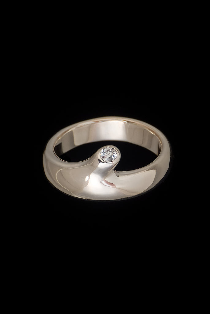 Ring Tronco Plain with Stone 10 x 4mm