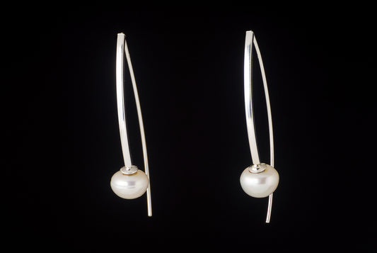 Earring Pearl Long Hook Mimi 9-11mm