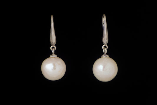 Earring Pearl Round 10-11mm