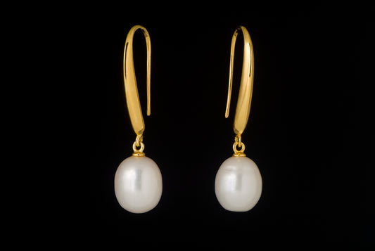 Earring Pearl Drop with Big Hook 11-12mm