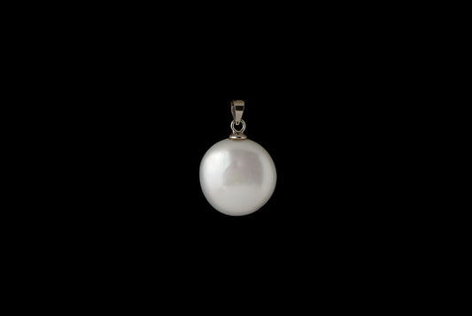 Pendant Pearl Coin Small 14-15mm