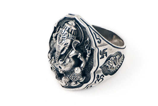 Ring Ganesha Big - Bambu Silver Jewellry