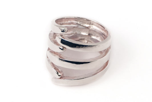 Ring Plain Lines Fz Basic Size 7 - Bambu Silver Jewellry