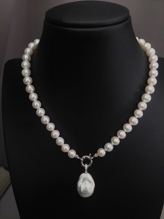 Necklace Pearl 9-10mm X 43-45cm
