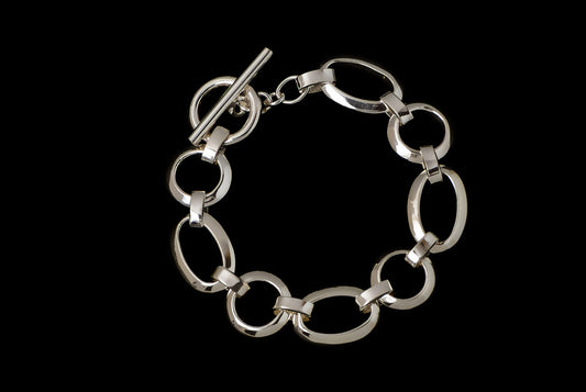 Bracelet Chain Oval, Round - Bambu Silver Jewellry