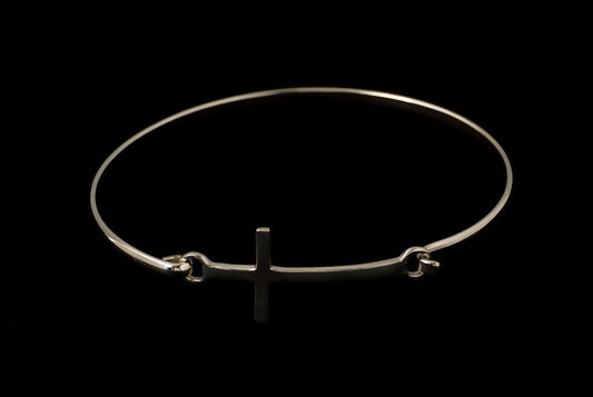 Bracelet Cross Plain Small 30 x 16 x 2.4mm - Bambu Silver Jewellry