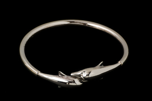 Bangle Dolphin Plain - Bambu Silver Jewellry