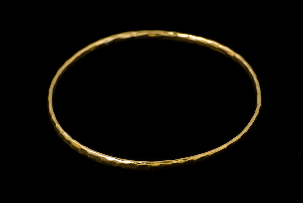 Bangle Plain Single Hammer - Bambu Silver Jewellry