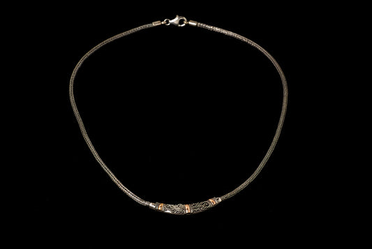 Necklace Silver Gold - Bambu Silver Jewellry