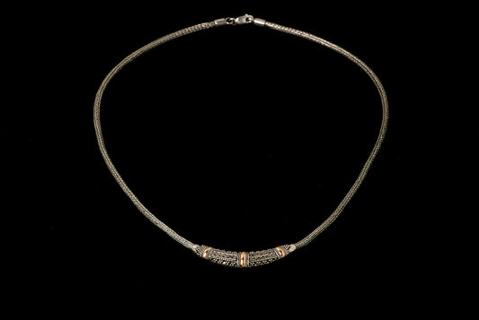Necklace Silver Gold - Bambu Silver Jewellry