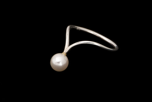 Ring pearl Abstract Small 6mm(Shell)