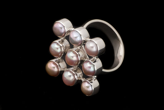 Ring Pearl Square 9 In 1 Small