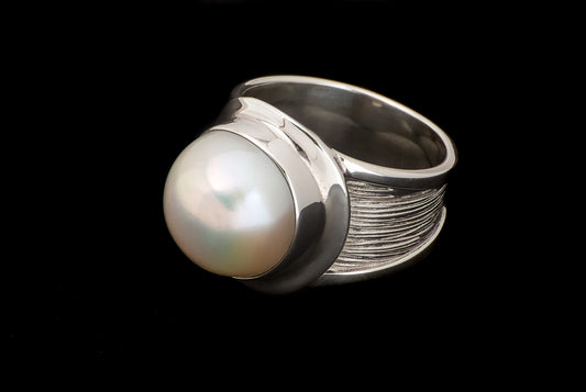 Ring Pearl Lines Bro 17mm