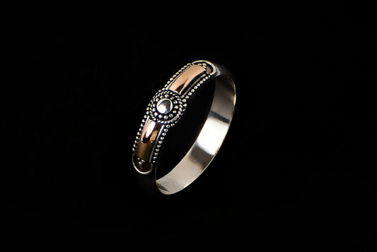 Ring Silver Gold 4mm