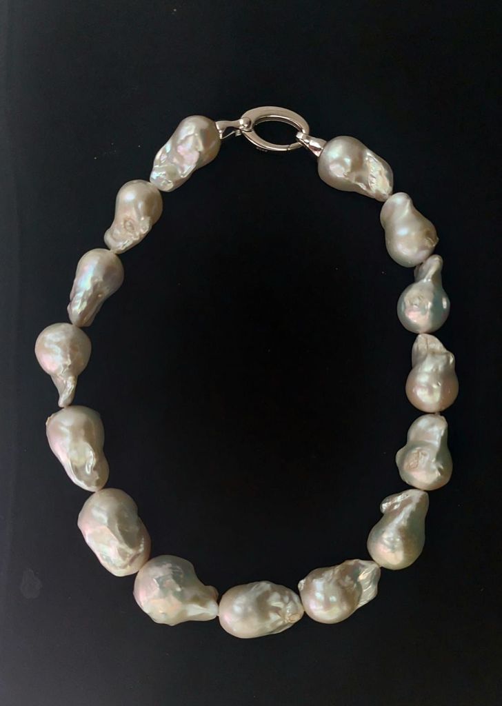 Necklace Pearl Baroque Coker White 15-18mm x 38-41cm