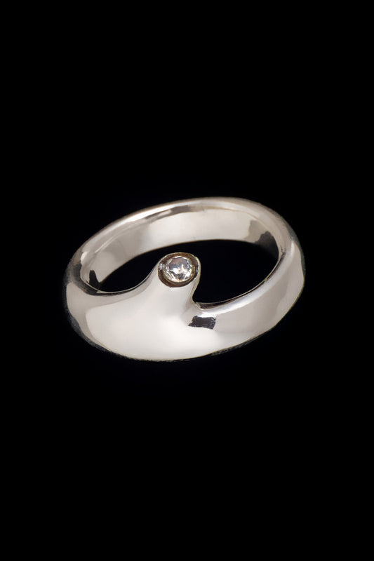 Ring Tronco Plain with Stone 10 x 4mm
