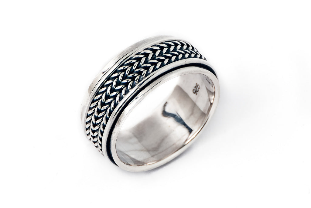 Ring Man Spinning - Bambu Silver Jewellry