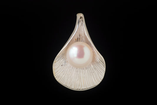 Pendant Pearl Flower Big 4X3cm - Bambu Silver Jewellry