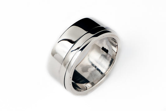 Ring Spining Plain Khun - Bambu Silver Jewellry