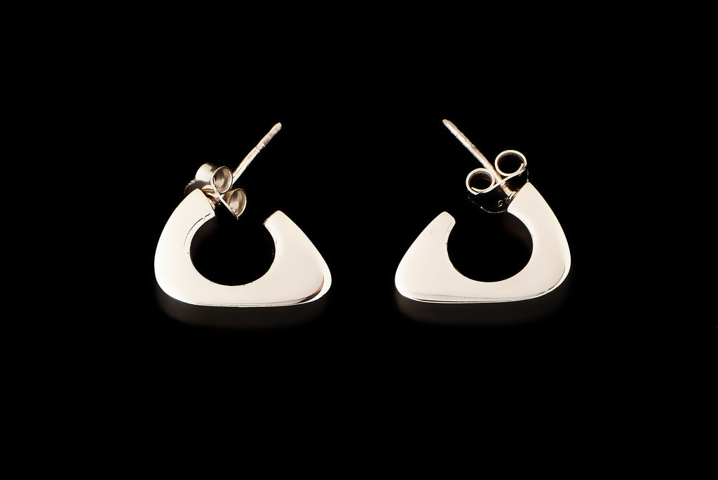 Earring Aro Half Triangle 5 x 15 mm - Bambu Silver Jewellry