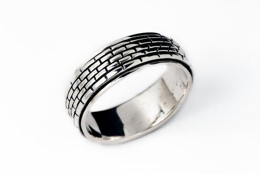 Ring Man Spinning Brick - Bambu Silver Jewellry