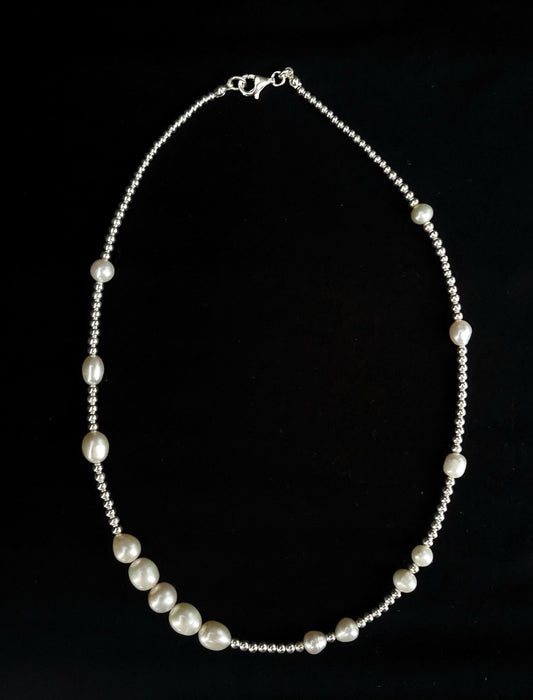 Necklace Pearl Coker With Beads Set 40cm