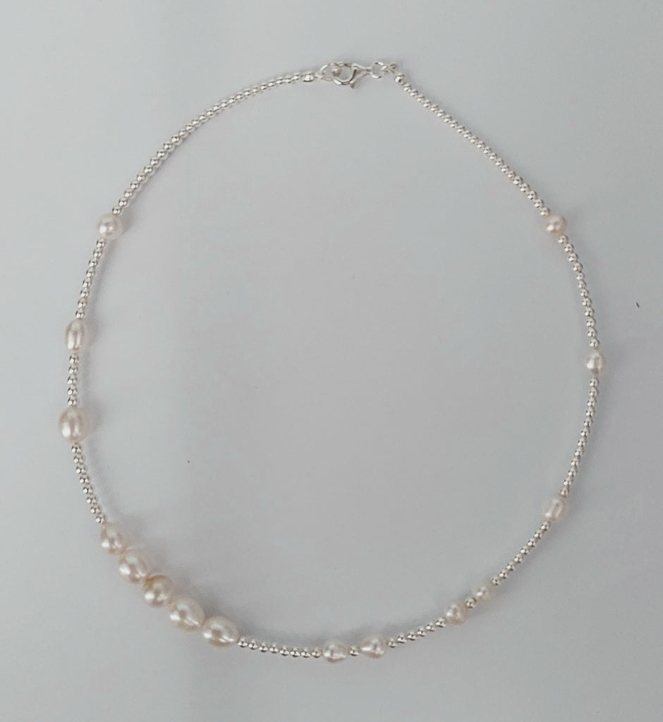 Necklace Pearl Coker With Beads Set 40cm