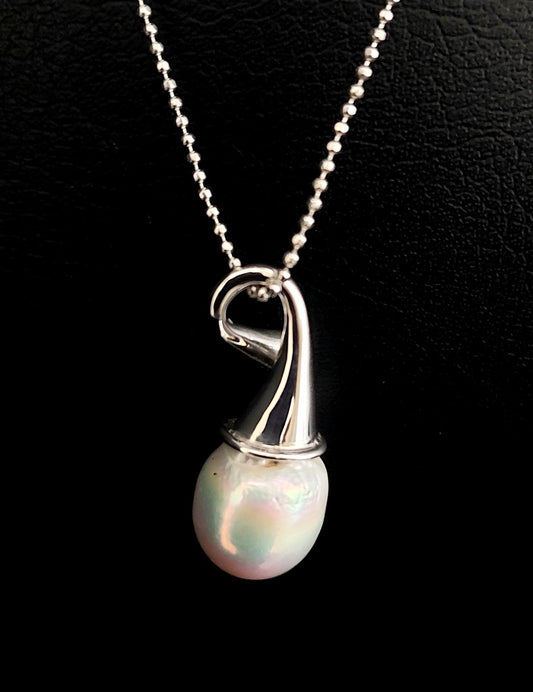 Pendant Pearl Baroque Abstract 13-14mm
