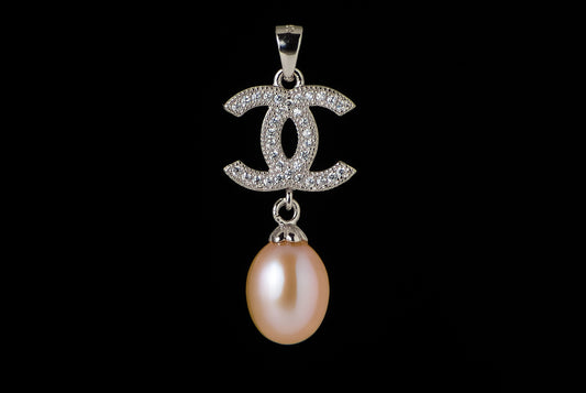 Pendant Pearl Channel Zircon 12mm