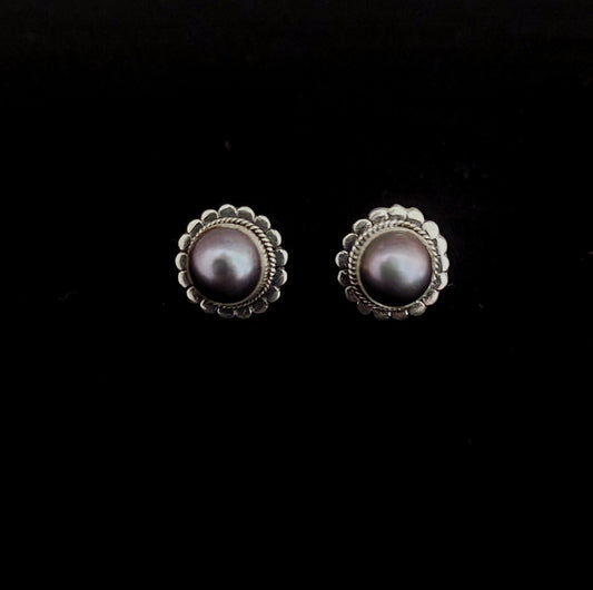 Earring Pearl Arma Stud 9-10mm