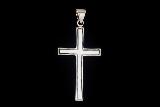 Pendant Cross With Line Large 4.8 x 2.5cm