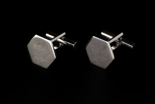 Cufflink Six Square Plain - Bambu Silver Jewellry