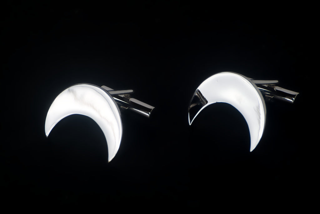 Cufflink Half Moon - Bambu Silver Jewellry