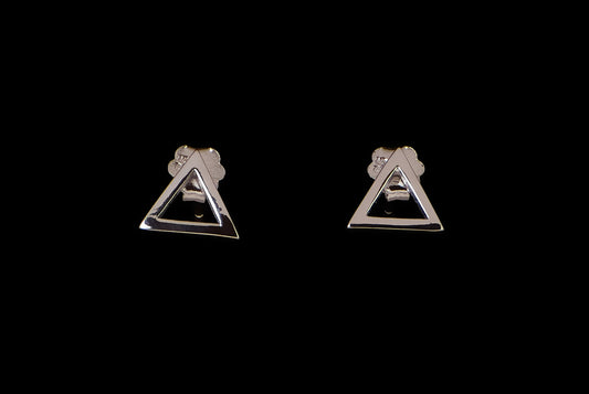 Earring Stud Triangle Hole Small 9mm