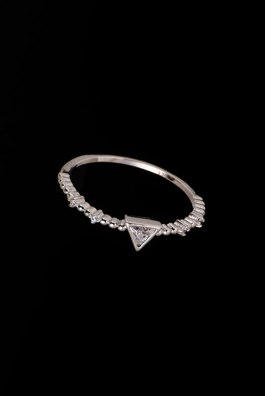 Small Ring Catt Triangle Zircon