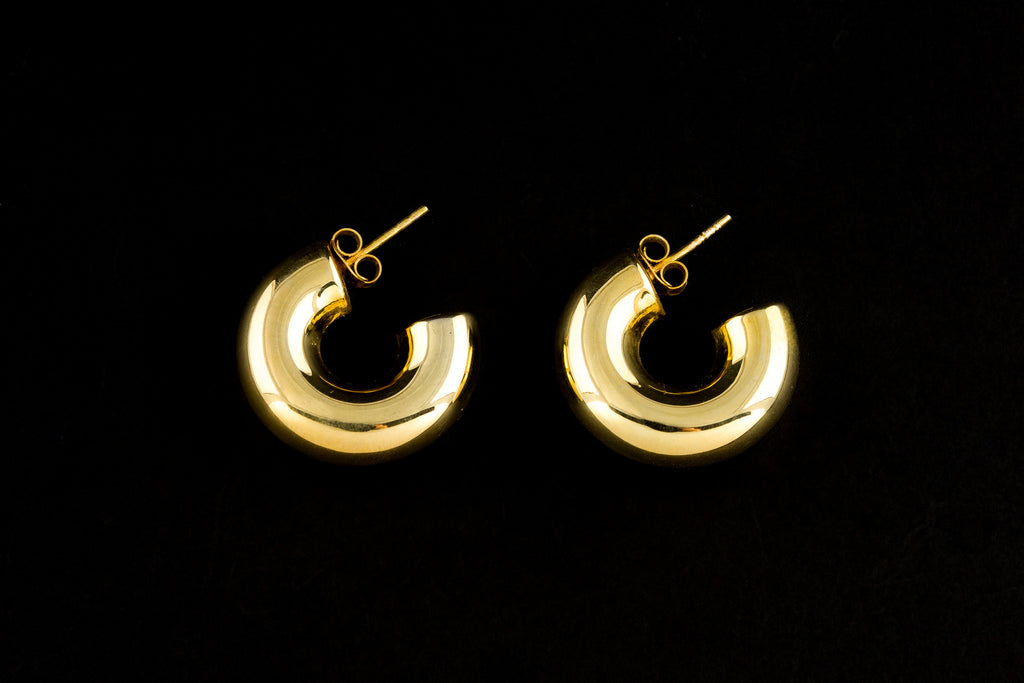 Earring Aro Pipe Fat 8 x 30mm - Bambu Silver Jewellry
