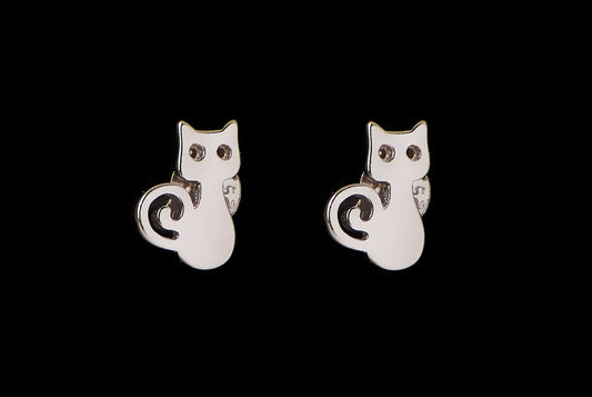 Earring Stud Cat Small