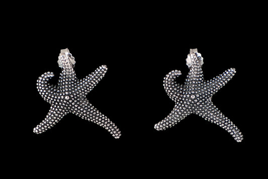 Earring Stud Sea Star Oxid Medium 3cm