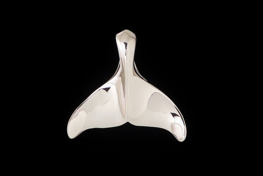 Pendant Whale Tail Plain Thick 2cm