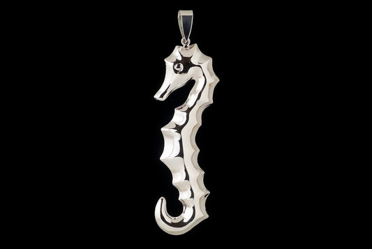 Pendant Sea Horse Plain Large 6.8cm
