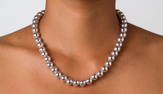 Necklace Ball Plain 10-12mm