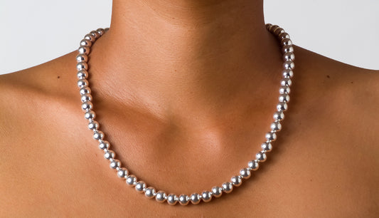 Necklace Ball Plain 6-9mm