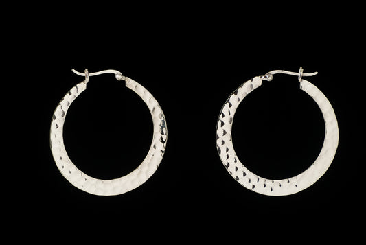 Earring Aro Hammer Half Plain 3.3 X 4.2cm