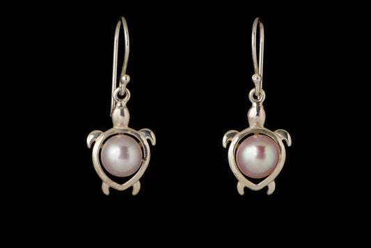 Earring Pearl Turtle Wing - Bambu Silver Jewellry