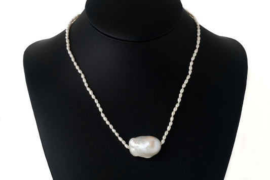 Necklace Pearl With Baroque 3-4 mm